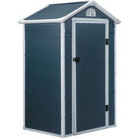 GERÄTEHAUS aus Metall 134x104x204 cm Grau mit Lüftungsfenster - Grau, Metall (104/204/134cm) - Modfu