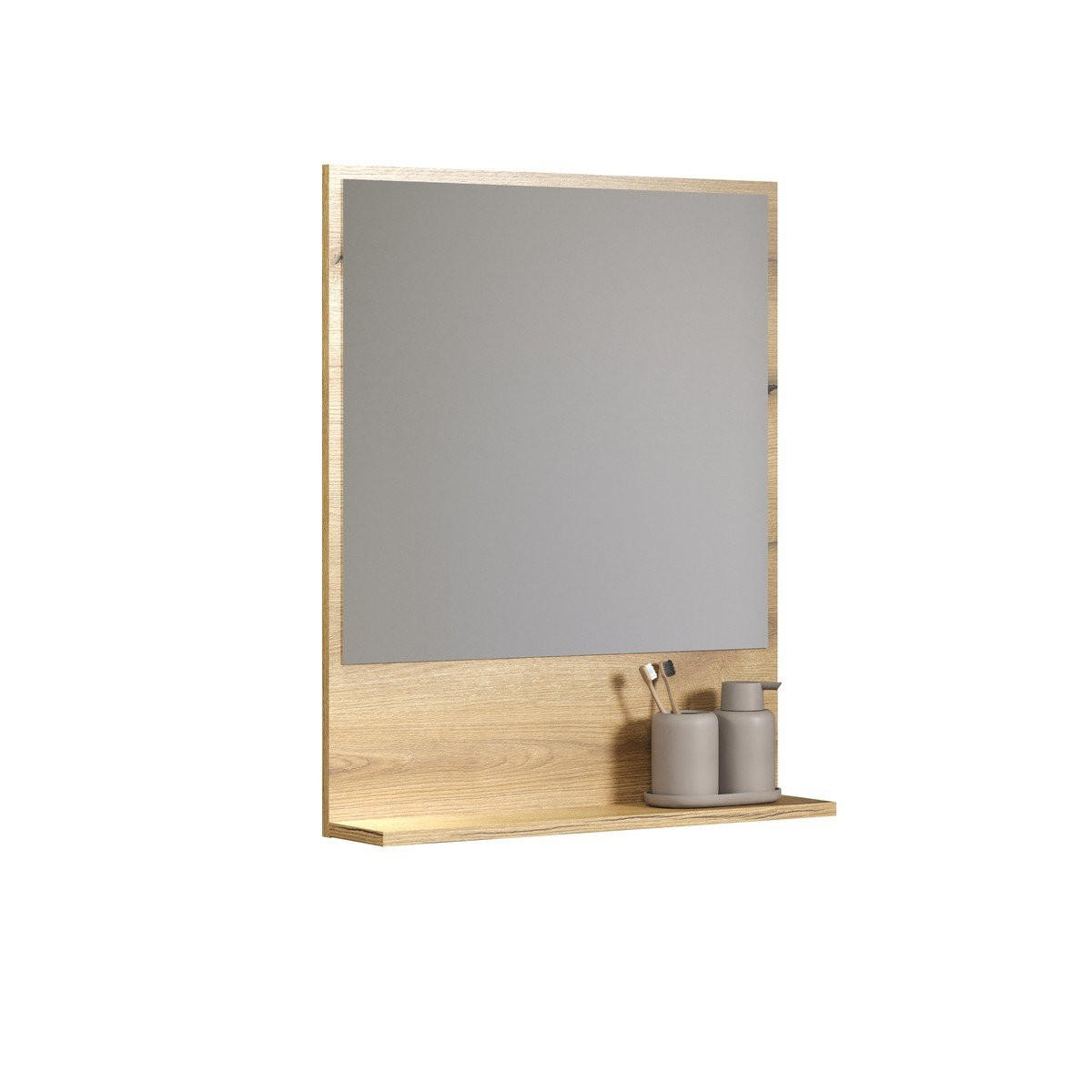 WANDSPIEGEL PureBliss Eiche Dekor - Eichefarben, Holzwerkstoff (60/74/14cm) - Trendteam