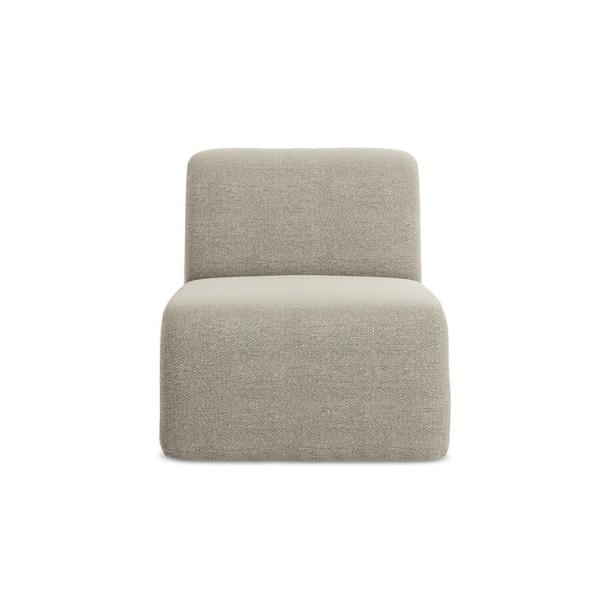 SOFAELEMENT Bouclé Stoff Grau - Taupe/Schwarz, Holzwerkstoff/Kunststoff (70/75/94cm) - LaMiaSofa