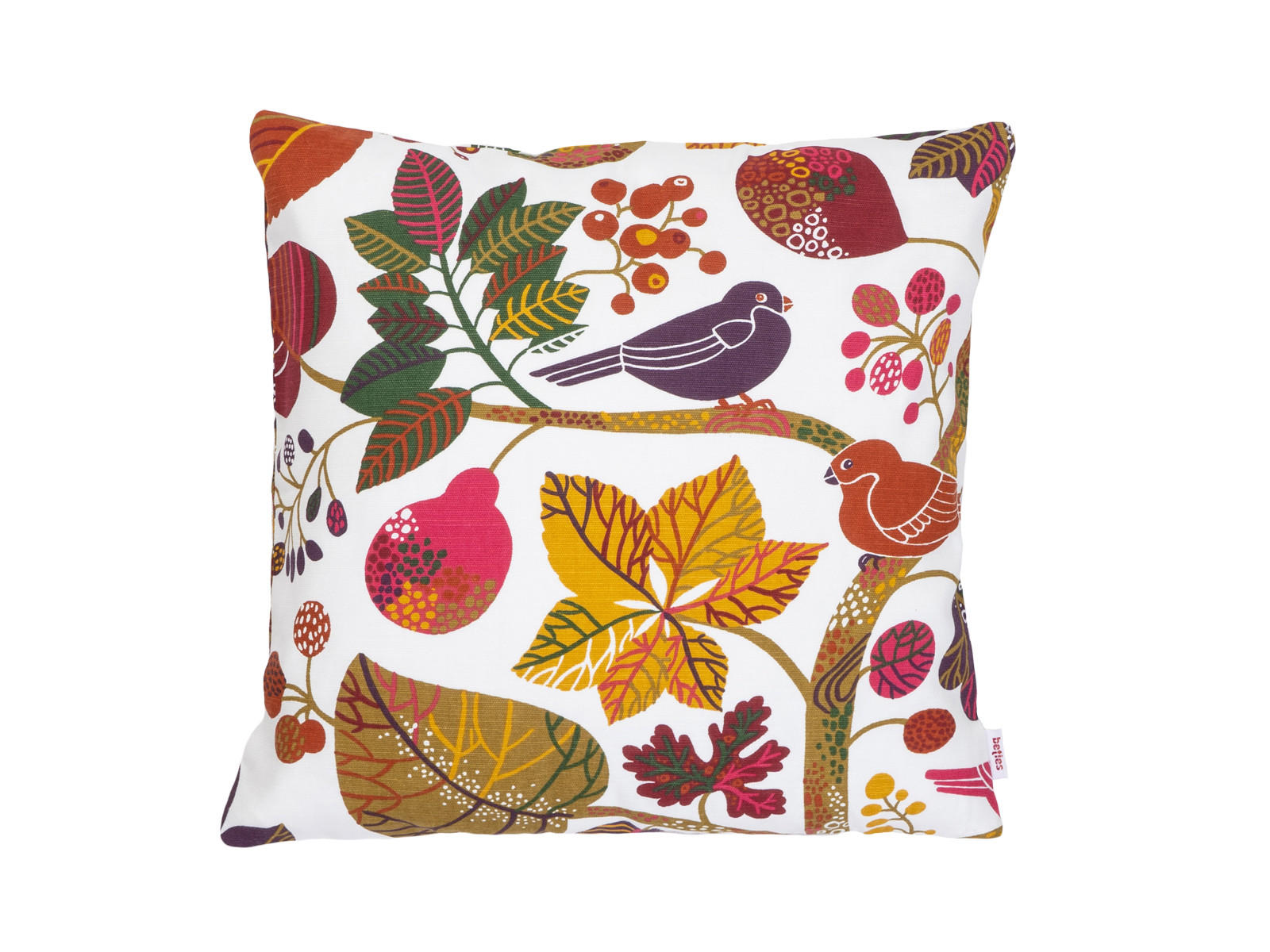 KISSENHÜLLE Zauberwald elfenbein-bunt Baumwolle 40/40 cm - Ecru/Multicolor, Textil (40/40cm) - beties Heimtextil