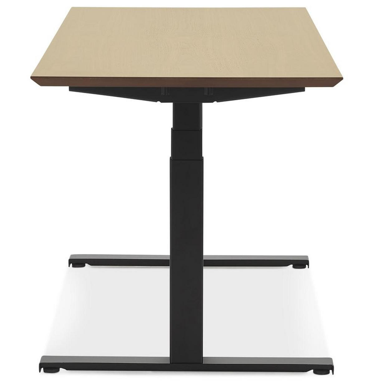 SCHREIBTISCH Höhenverstellbar Elektrisch Ergonomisch SIVANO, Beige-Schwarz 150x70x128 cm - Beige/Schwarz, Holzwerkstoff/Metall (70/150/128cm) - KADIMA DESIGN