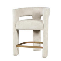 BARHOCKER LEITH Beige 61x57x89 cm - Beige, Textil (61/89/57cm) - FURNLUX