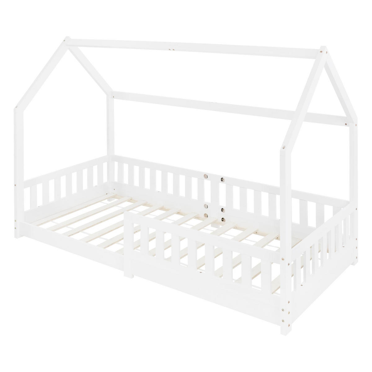KINDERBETT mit Dach 90x200 cm Weiß - Weiß, Holz (90/200cm) - ML-DESIGN