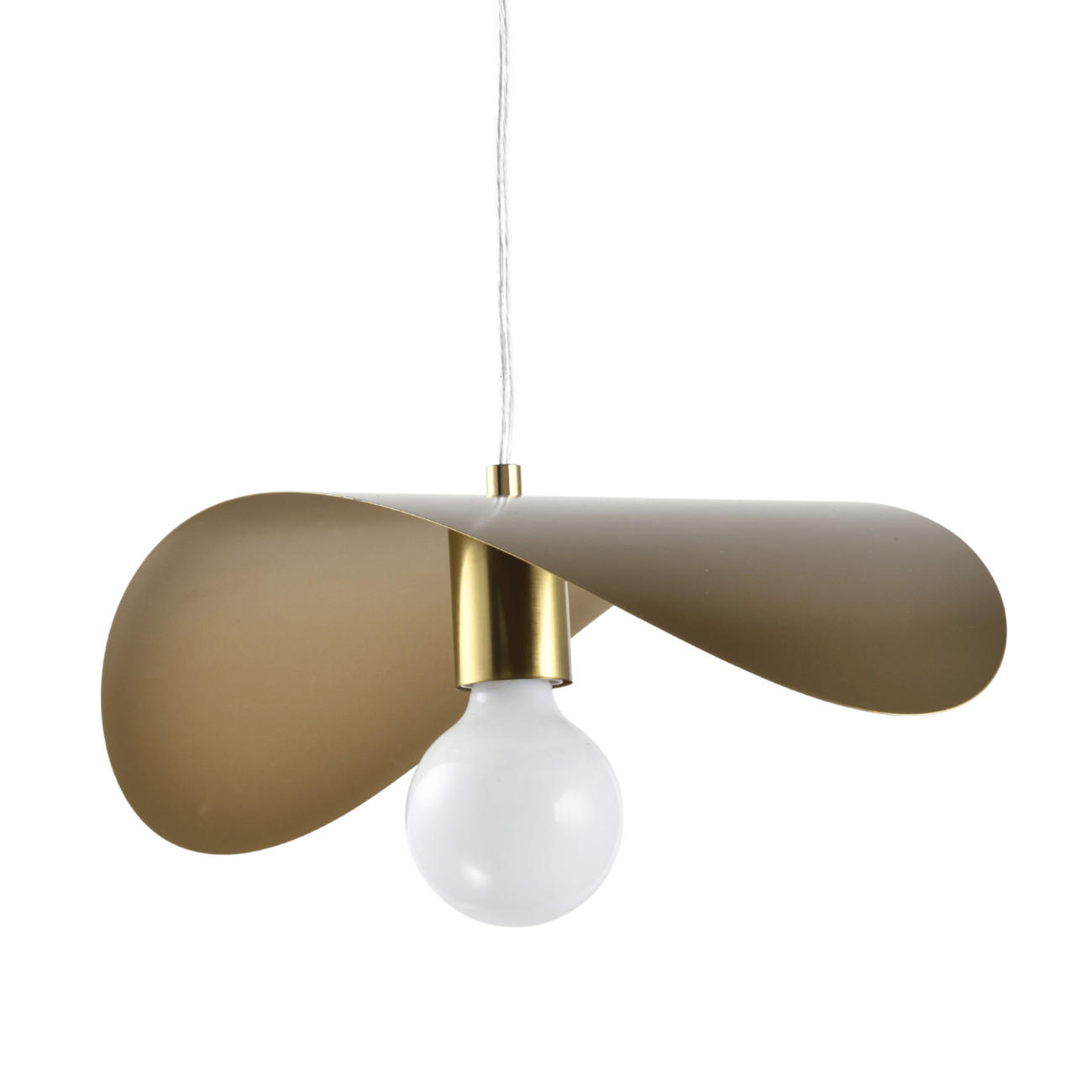 HÄNGELEUCHTE Piuma, Gold, 45cm - Goldfarben, Metall (45/23/15.5cm) - KOSILUM