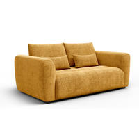 SOFA SORENO 3-Sitzer, gelb - Gelb/Schwarz, Holz/Textil (214/94/114cm) - Courtois Laville