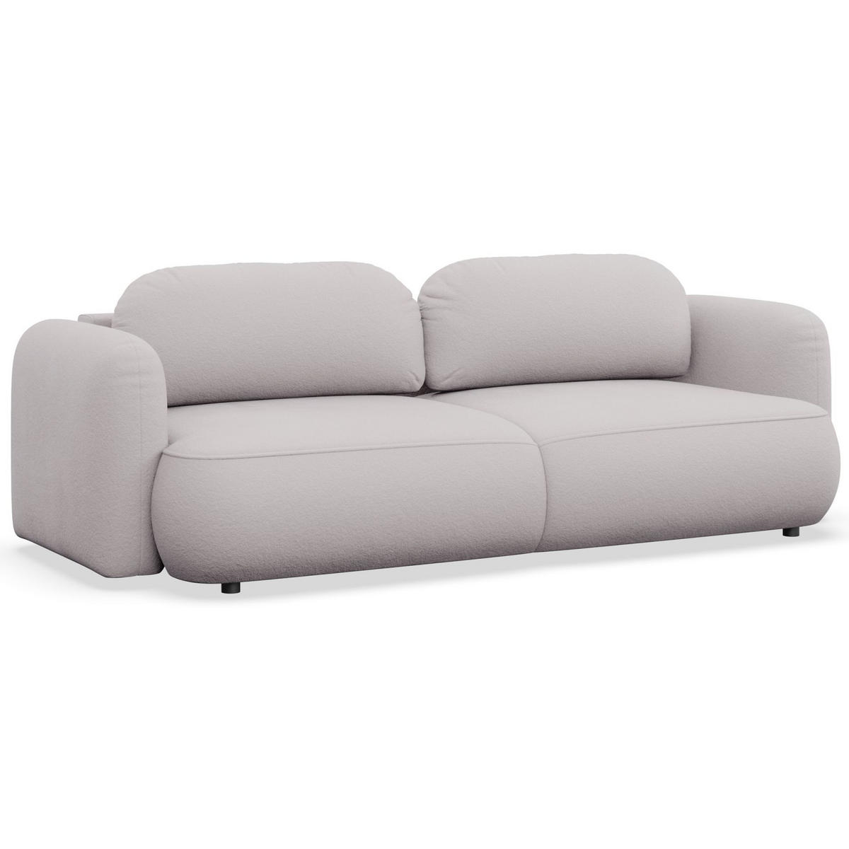 3-SITZER SCHLAFSOFA Tvoya Graubeige Chenille - Taupe/Schwarz, Kunststoff/Textil (253/82/110cm) - Selsey