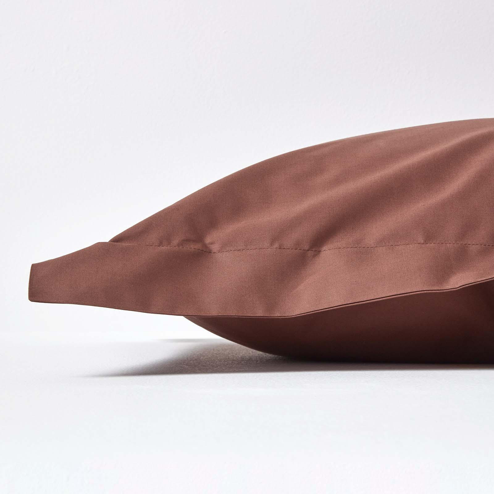 KISSENBEZUG Perkal mit Stehsaum, Fadendichte 200 - Braun, Textil (48/74cm) - Homescapes