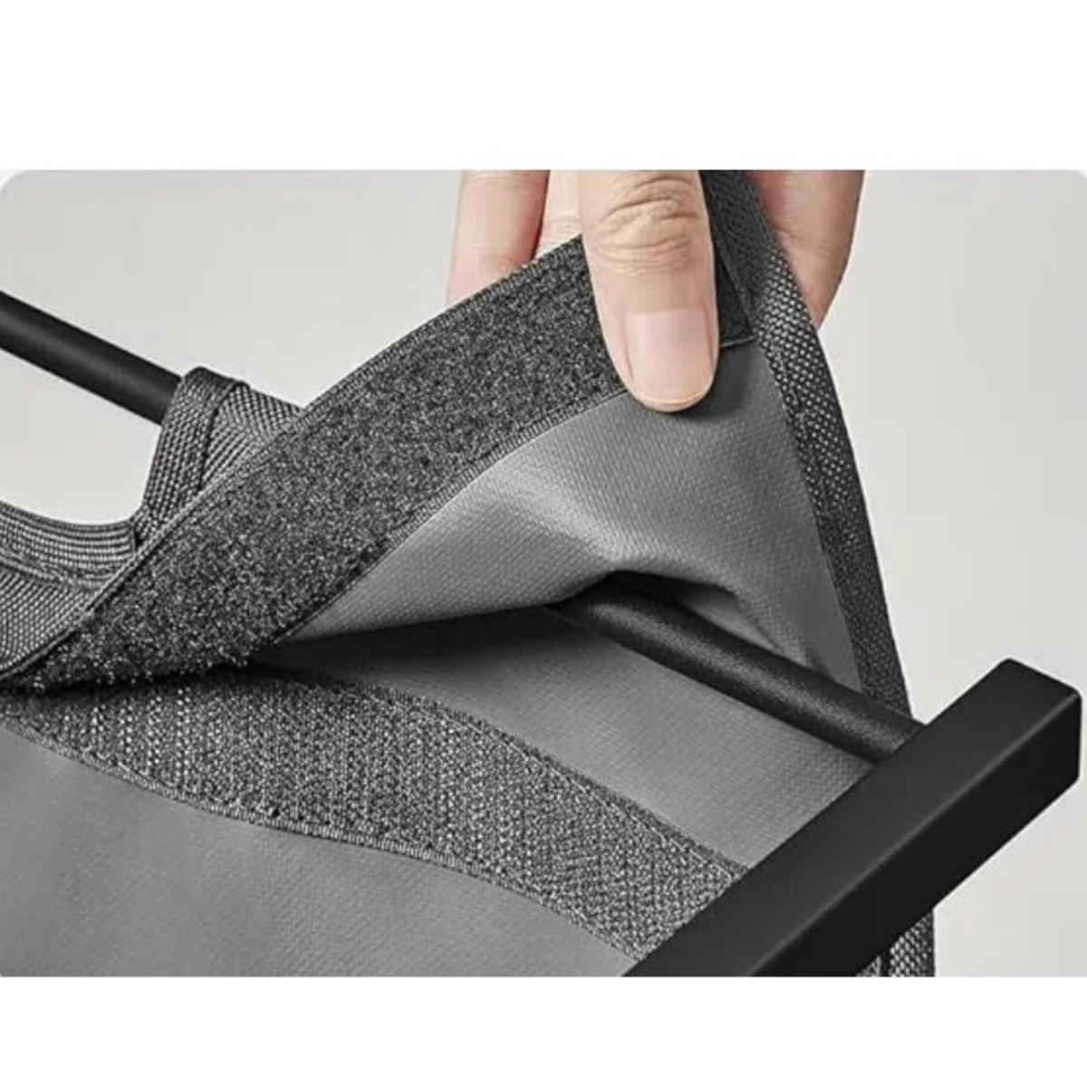 WÄSCHESAMMLER - Schwarz, Holzwerkstoff/Textil (50/72/33cm) - Relaxdays