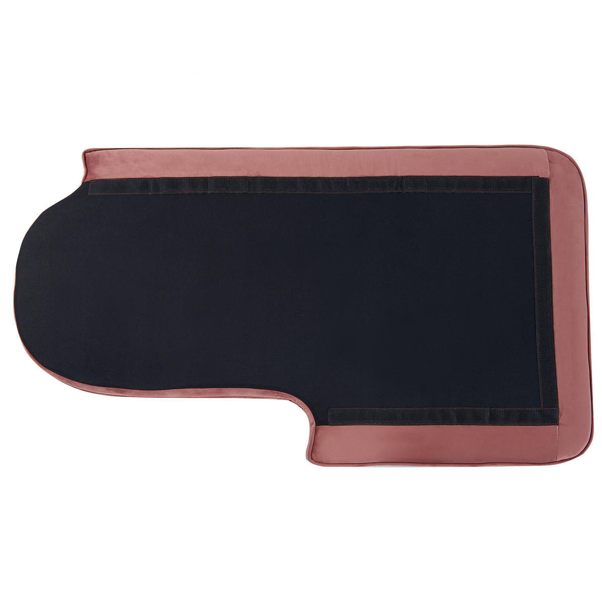 CHAISELONGUE Samtstoff rosa linksseitig Allier - Pink/Goldfarben, Textil (150/75/76cm) - Beliani