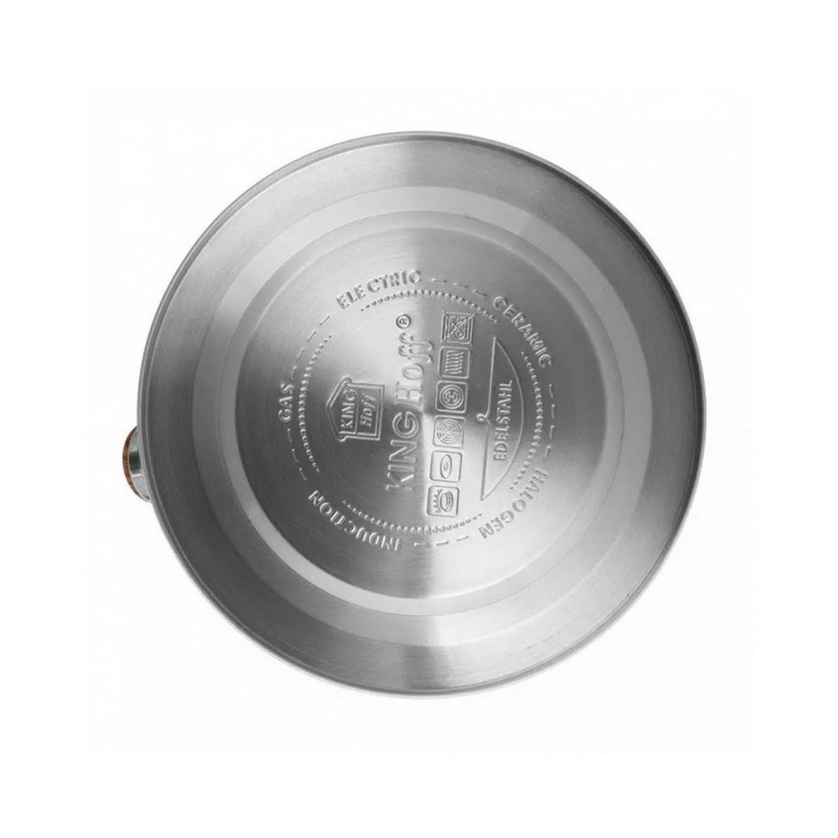 WASSERKESSEL Silber 25/23/21 cm KH3336 - Silberfarben, Metall (25cm) - Kinghoff 