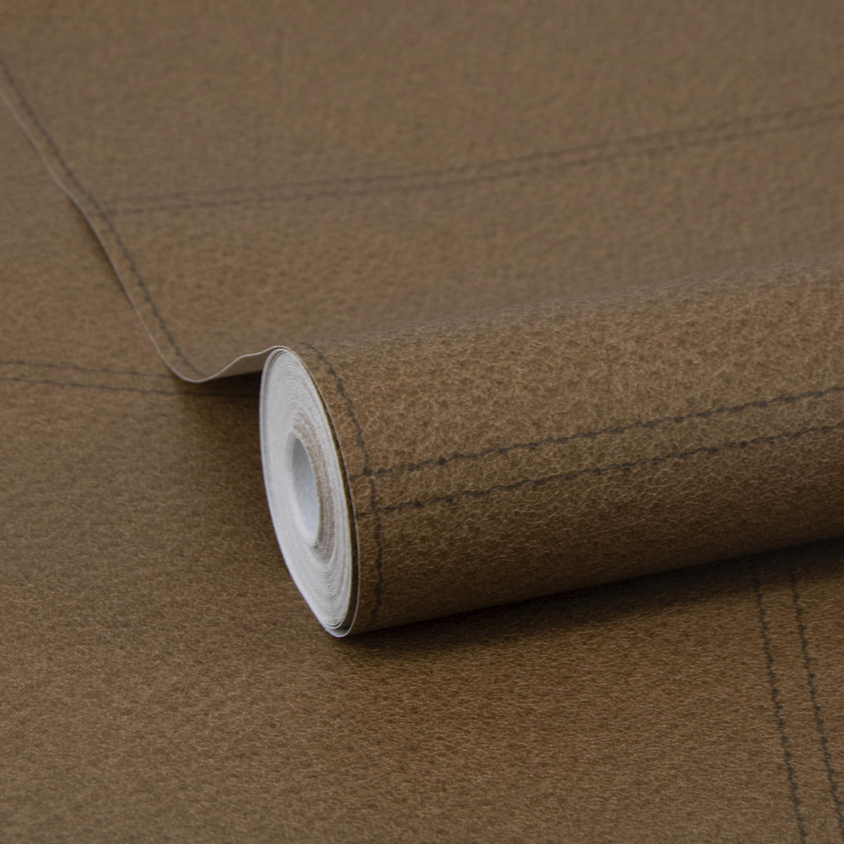 VLIESTAPETE - Lederblöcke Cognac - Cognac, Papier/Kunststoff (52/1000cm) - Easy Decor