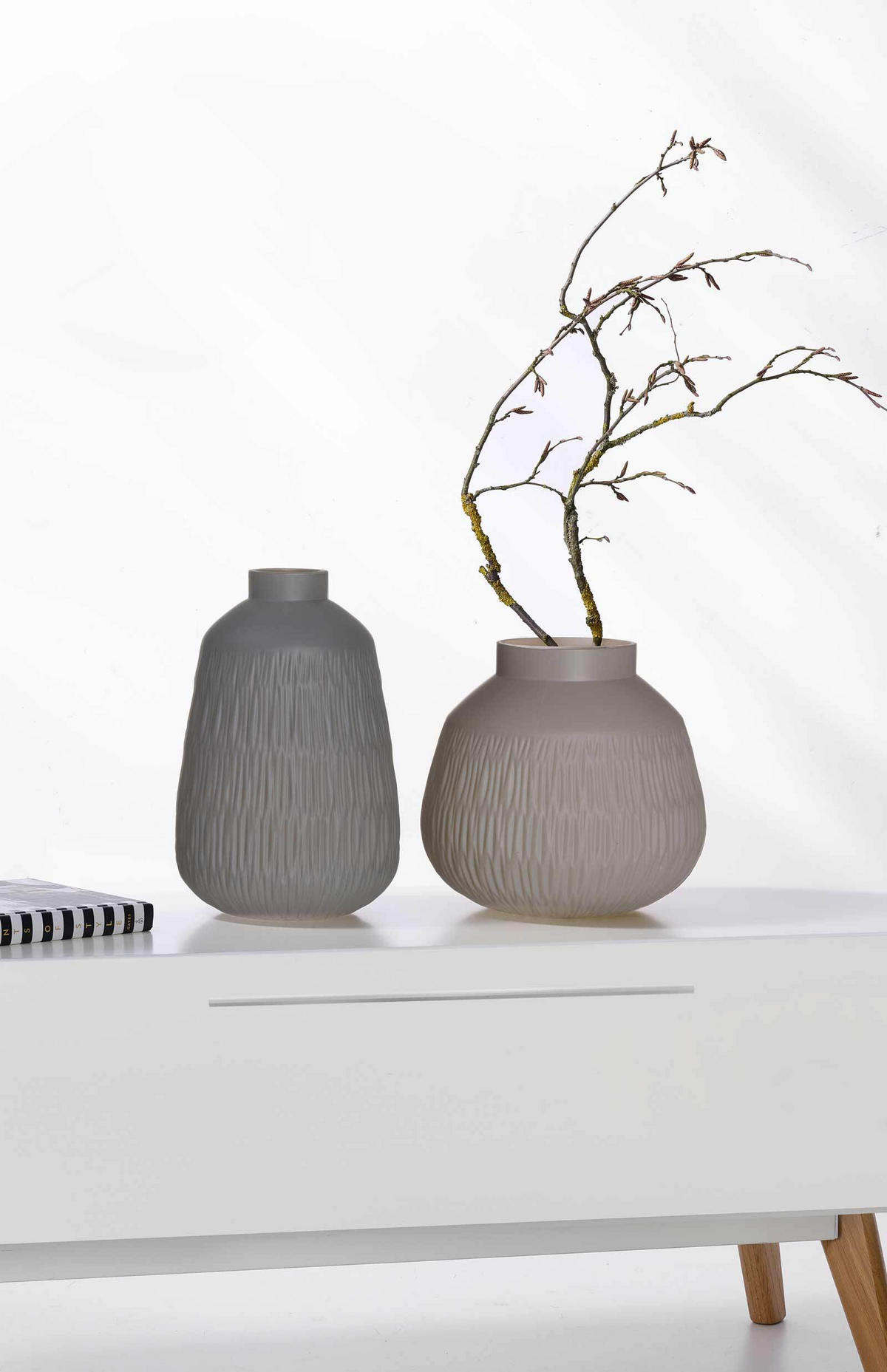 VASE Anja taupe 25,5 cm - Taupe, Glas (28/25.5cm) - Ritzenhoff Breker