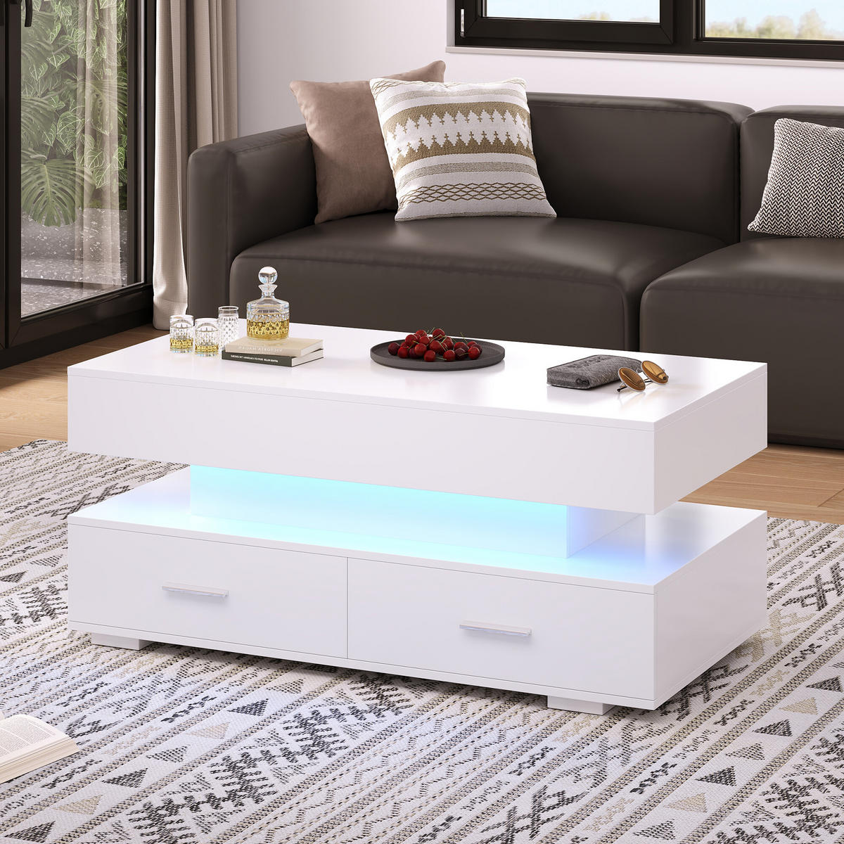 COUCHTISCH Weiß 100/50/44 cm - Weiß, Holzwerkstoff (100/50/44cm) - Urban Meuble