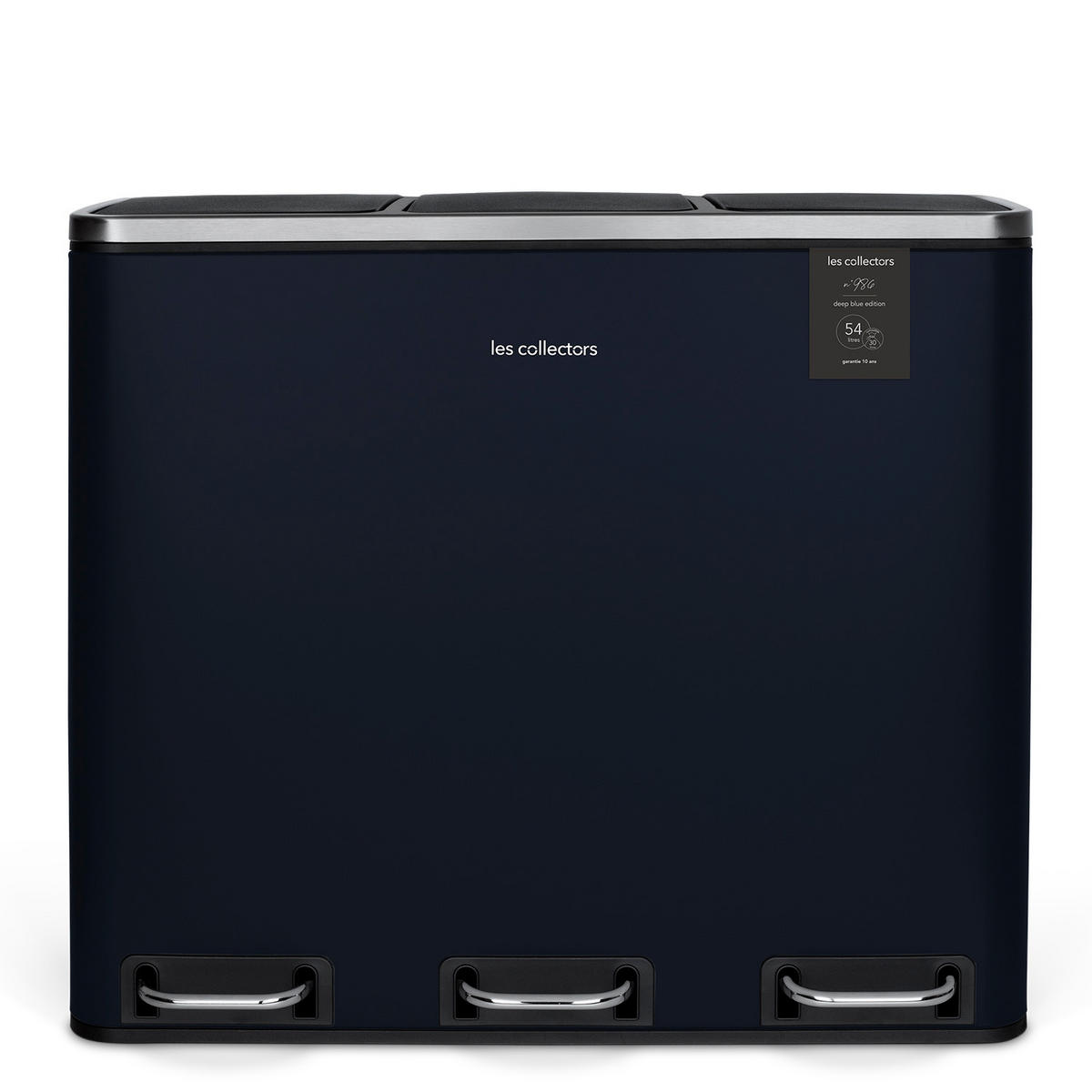 RECYCLINGMÜLLEIMER 54L, 3x18L Behälter, nachtblau N°986 - Dunkelblau, Metall (61.5/56/34.5cm) - Les Collectors