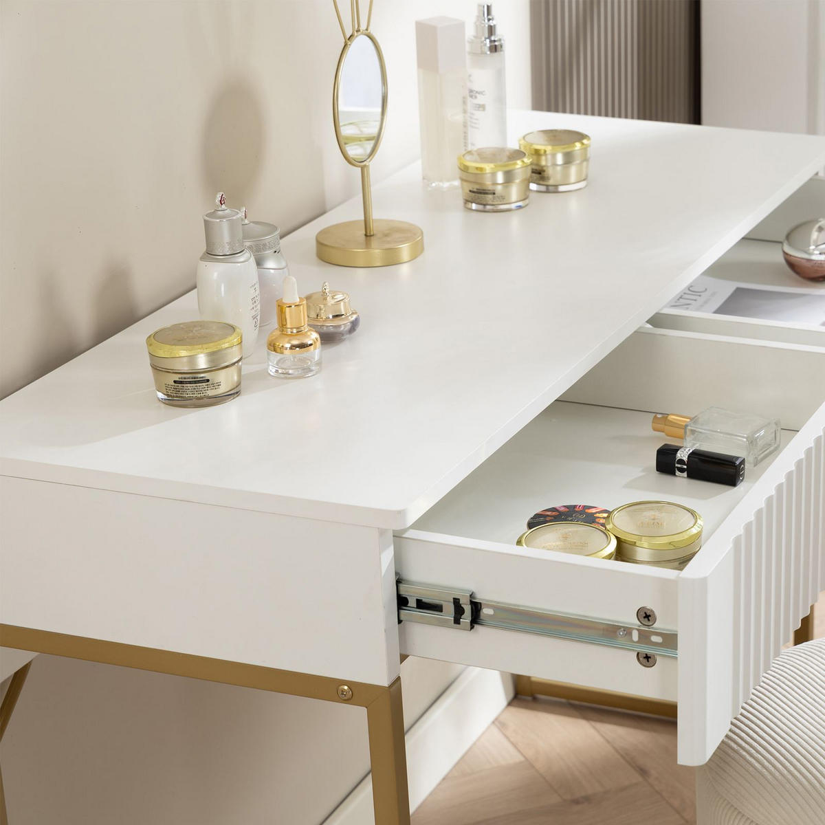 KONSOLENTISCH FRIBO weiß - Weiß, Holzwerkstoff (40/110/75cm) - IDIMEX