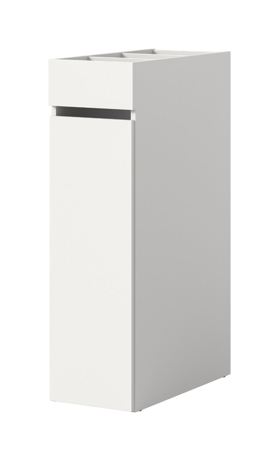 BADKOMMODE weiß 29 cm, Anstellregal mit Apothekerauszug - Schwarz/Weiß, Holzwerkstoff (29/101/60cm) - Inn.Furn