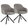 STÜHLE Saffi Grau 2er-Set - Grau, Textil (57/81.5/61.5cm) - Happy Garden