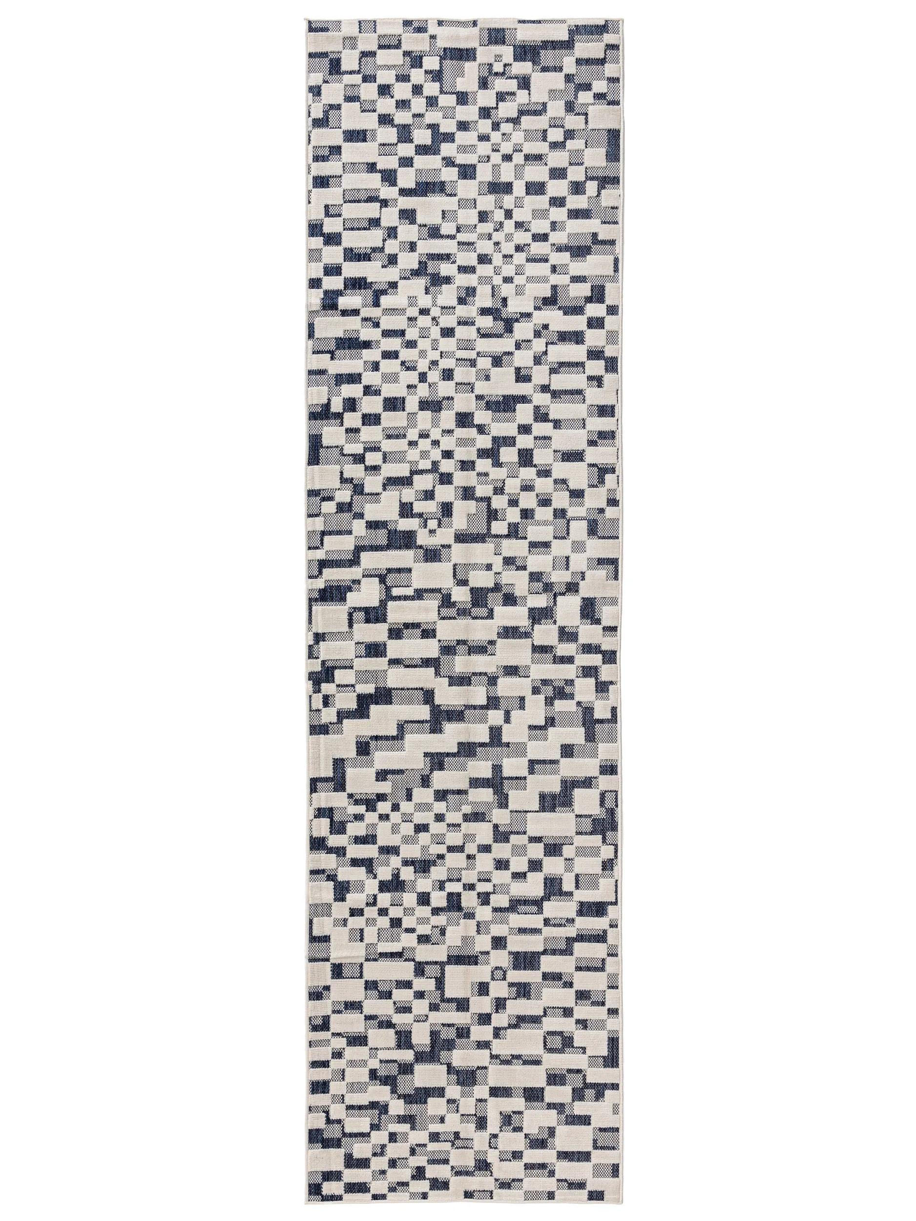 OUTDOORTEPPICH Kaleo Blau/Weiß 70x200 cm - Blau, Kunststoff (70/200cm) - benuta