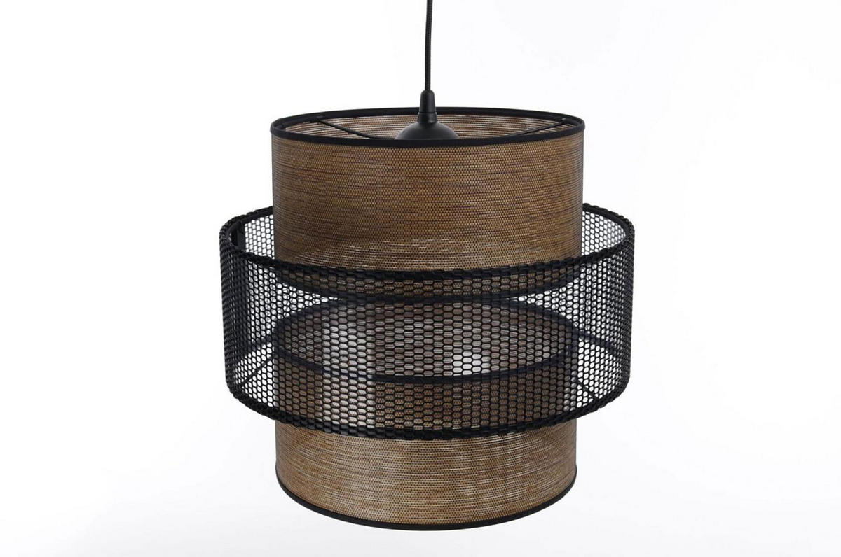 HÄNGELEUCHTE Schwarz 40/35 cm - Braun, Kunststoff (40/1/35cm) - ONZENO