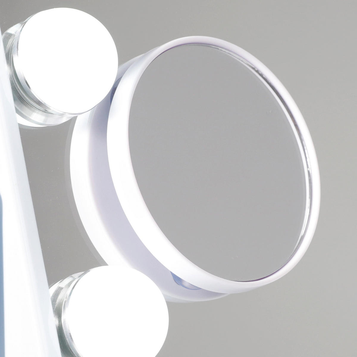 SCHMINKSPIEGEL mit LED-Beleuchtung weiß 25/30 cm - Weiß, Metall (25/30/3cm) - VANITII