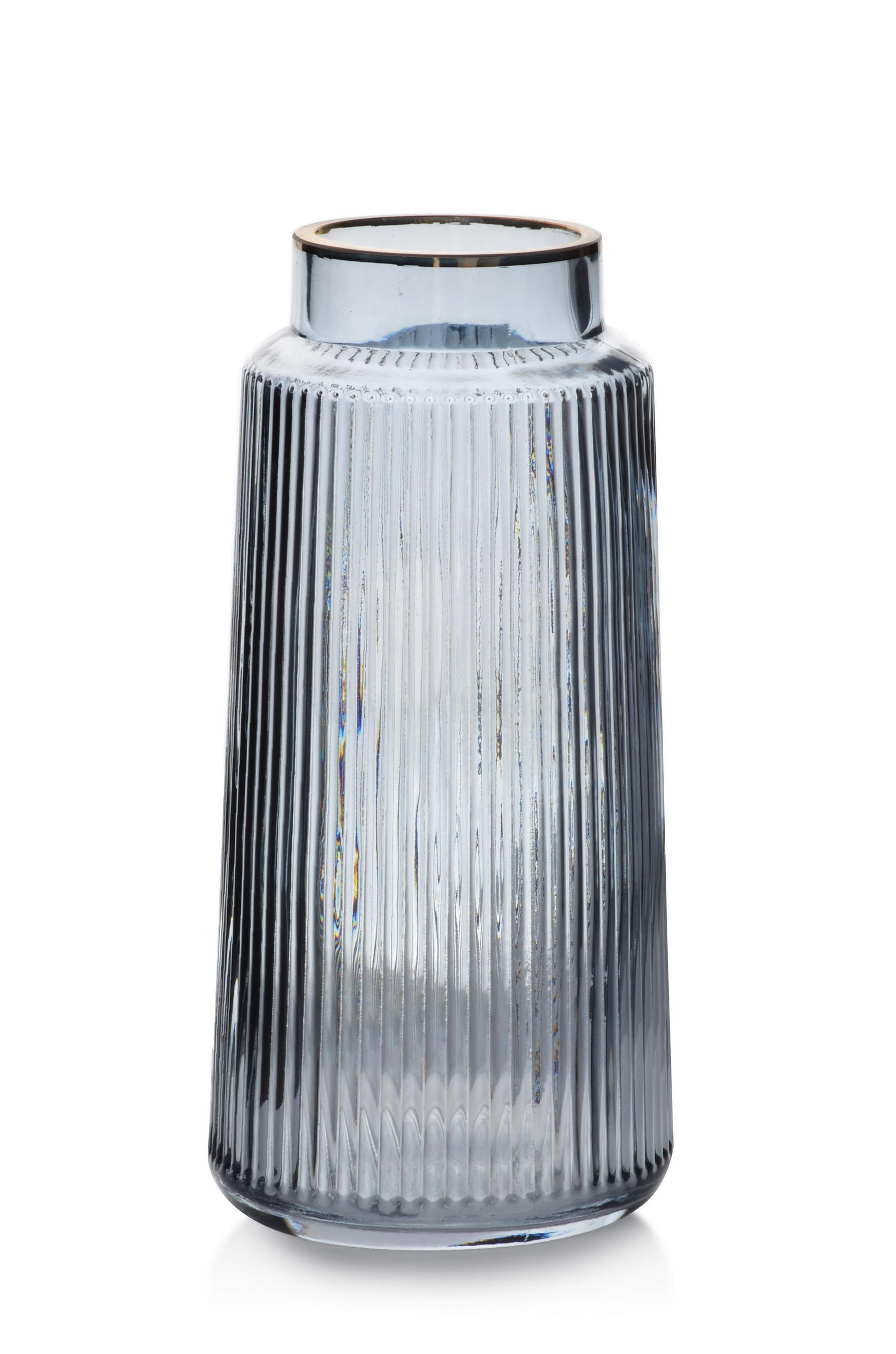 VASE Serenite Grau 13/13/26 cm Glas - Grau, Glas (26cm) - Mondex