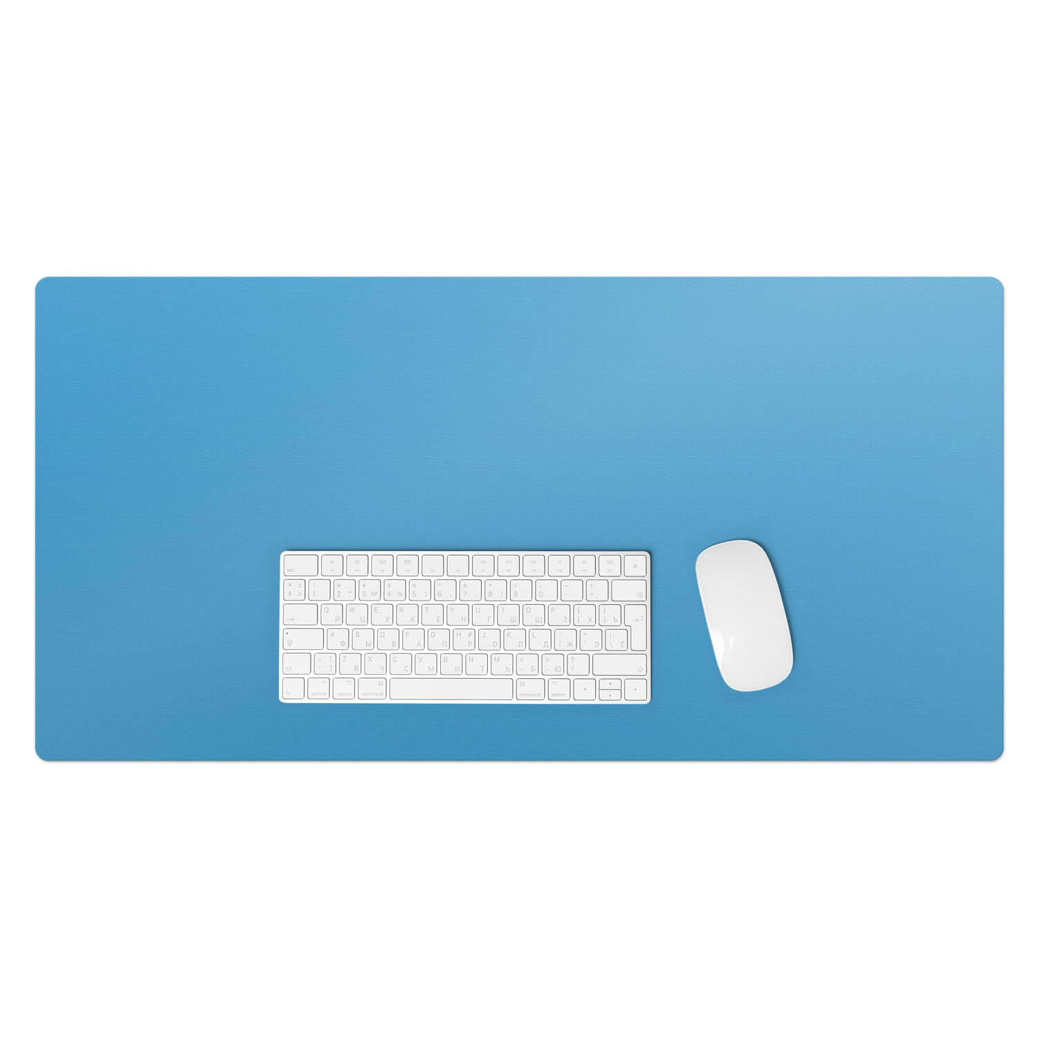 Wallfluent Schreibtischunterlage Blau 45x1.6x90 cm