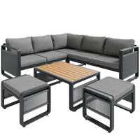 GARTEN LOUNGESESSEL SET Grau - Grau, Metall - ComfortXL
