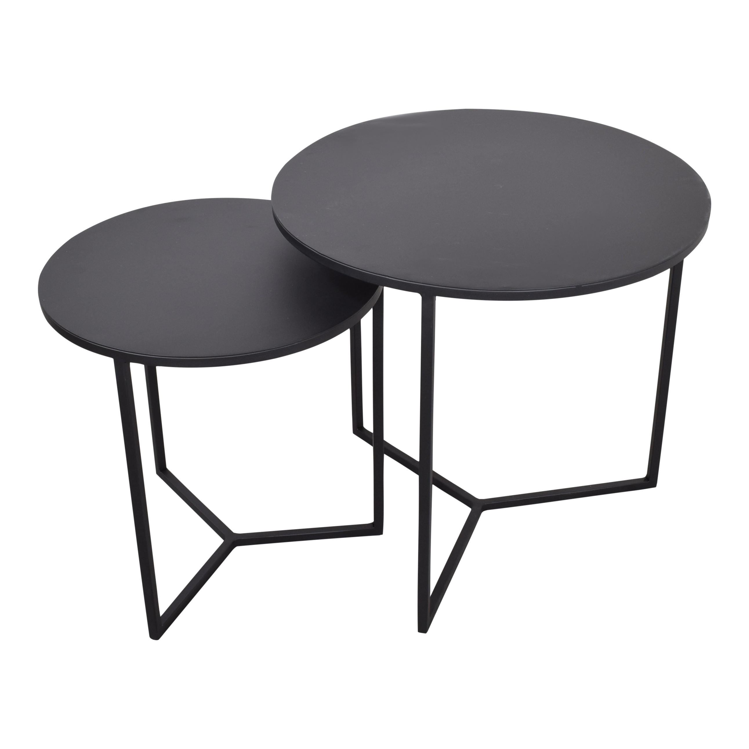 BEISTELLTISCH Dulon Schwarz - Schwarz, Metall (49/49/46cm) - LOFT42