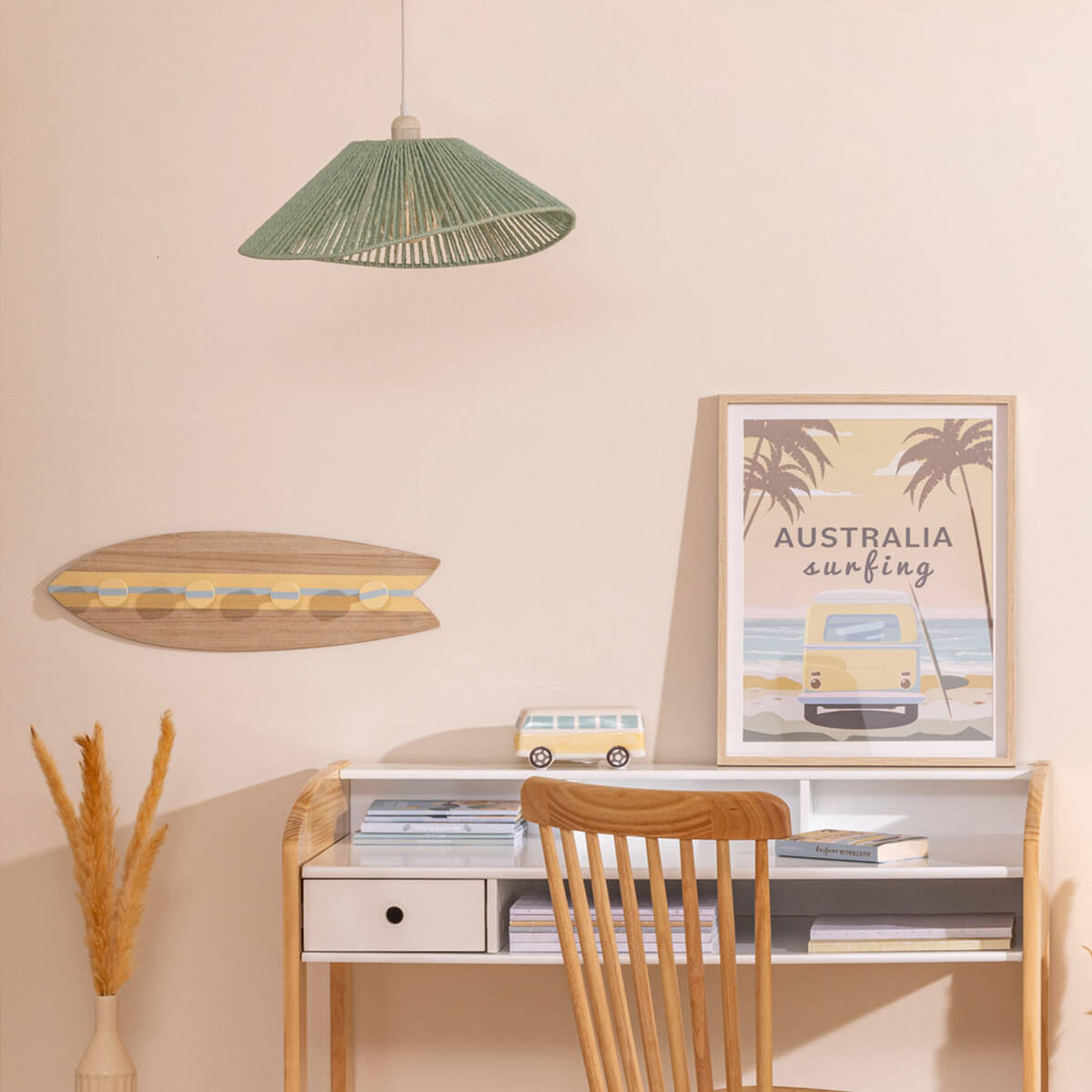 KLEIDERHAKEN Australie 16,5/4,8/54,5 cm - Beige, Holzwerkstoff (4.8/54.5/16.5cm) - Atmosphera for kids