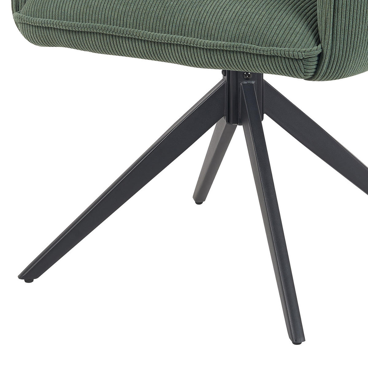 ARMLEHNSTUHL Mika-Nina - Schwarz/Grün, Textil/Metall (60/88/63cm) - DUBI Möbel