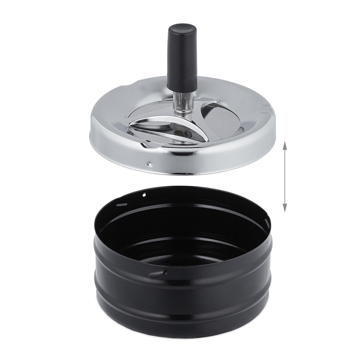 ASCHENBECHER - Multicolor, Kunststoff/Metall (9.5cm) - Relaxdays