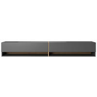 TV-HÄNGEBOARD Mirrgo Grafitgrau / Eiche 200 cm - Schwarz/Eiche Artisan, Holzwerkstoff (200/30/31.6cm) - Selsey