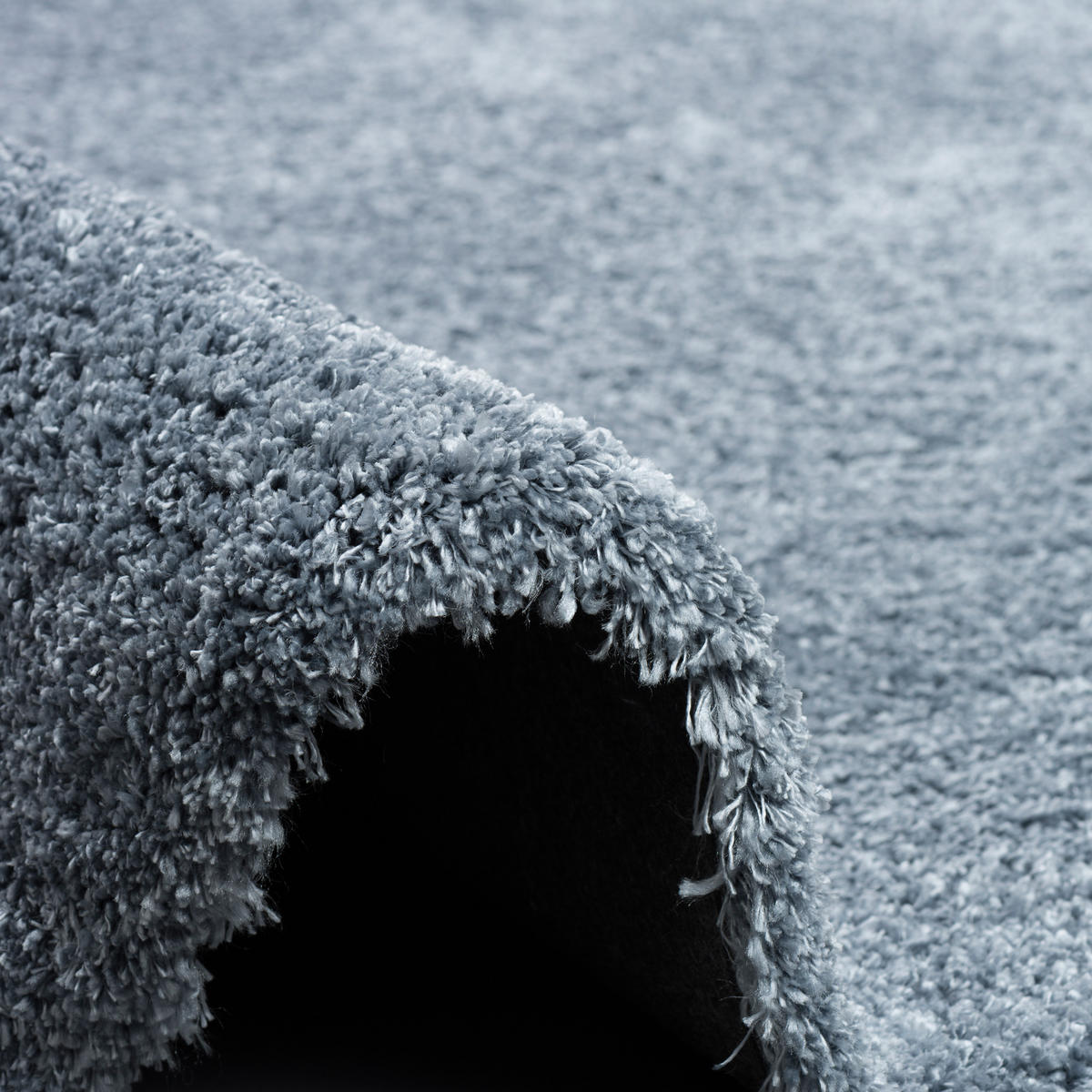 LUXUS HOCHFLOR SHAGGY TEPPICH DREAM RUND - Blau, Textil (100/100cm) - Snapstyle