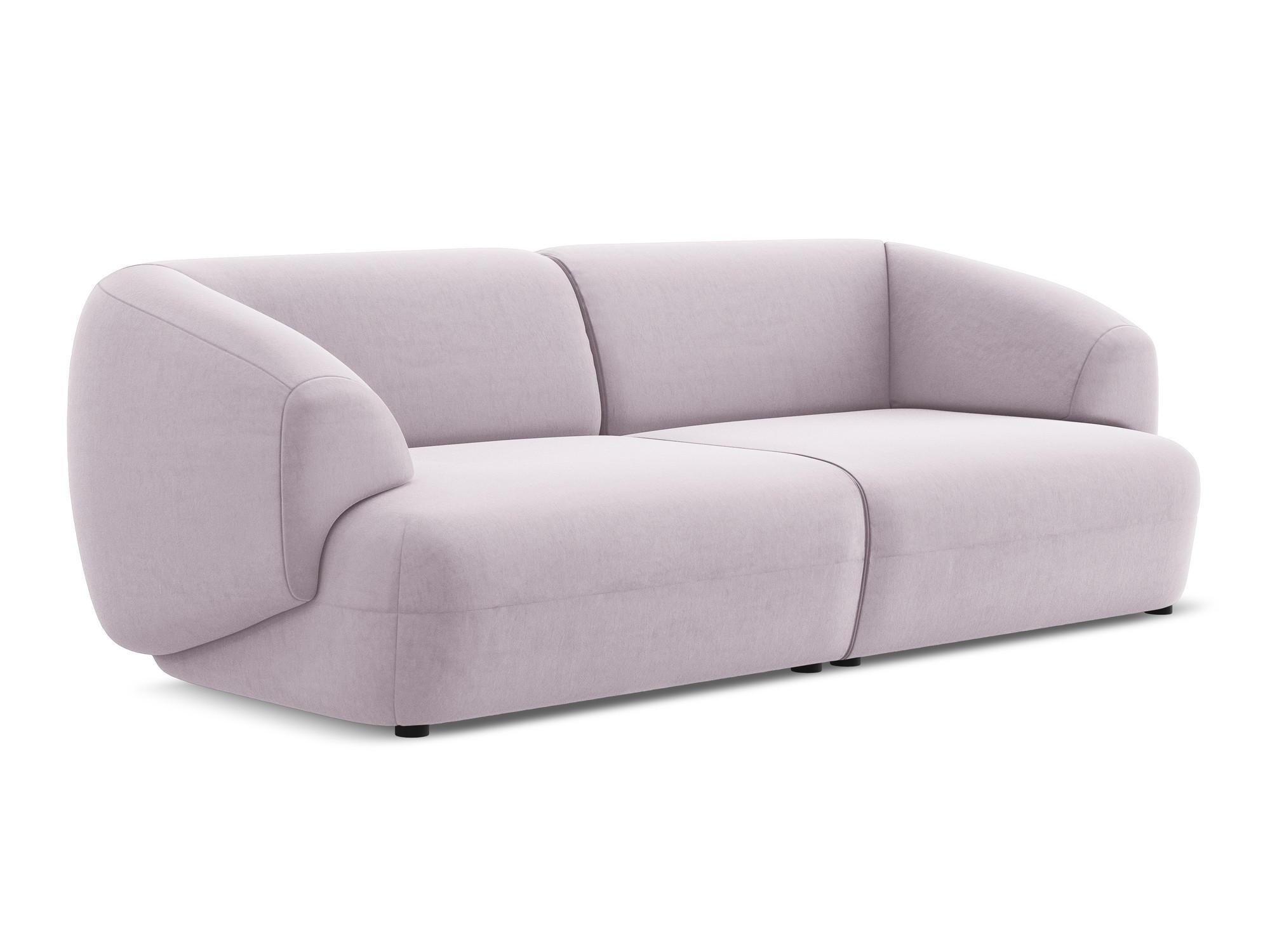 4-SITZER-SOFA Samt Stoff Violett - Lila/Flieder, Kunststoff/Textil (232/81/98cm) - Makamii
