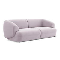 4-SITZER-SOFA Samt Stoff Violett - Lila/Flieder, Kunststoff/Textil (232/81/98cm) - Makamii