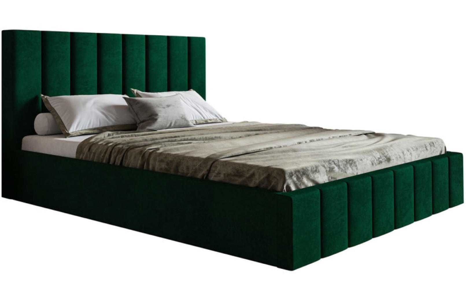 BETT Grün SIM 10 140x200 cm Mit Schlaffunktion Mit Bettkasten - Schwarz/Grün, Kunststoff/Textil (140/200cm) - Sepro Meble