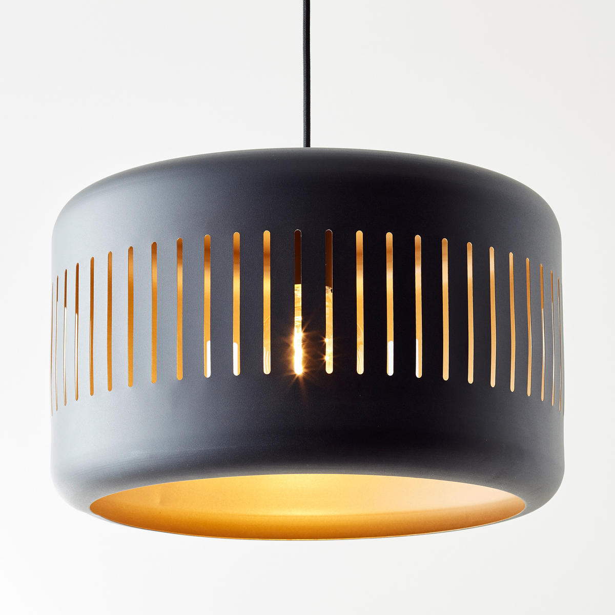 PENDELLEUCHTE Tyas 99799/86 - Schwarz, Metall (38/38/120cm) - Brilliant