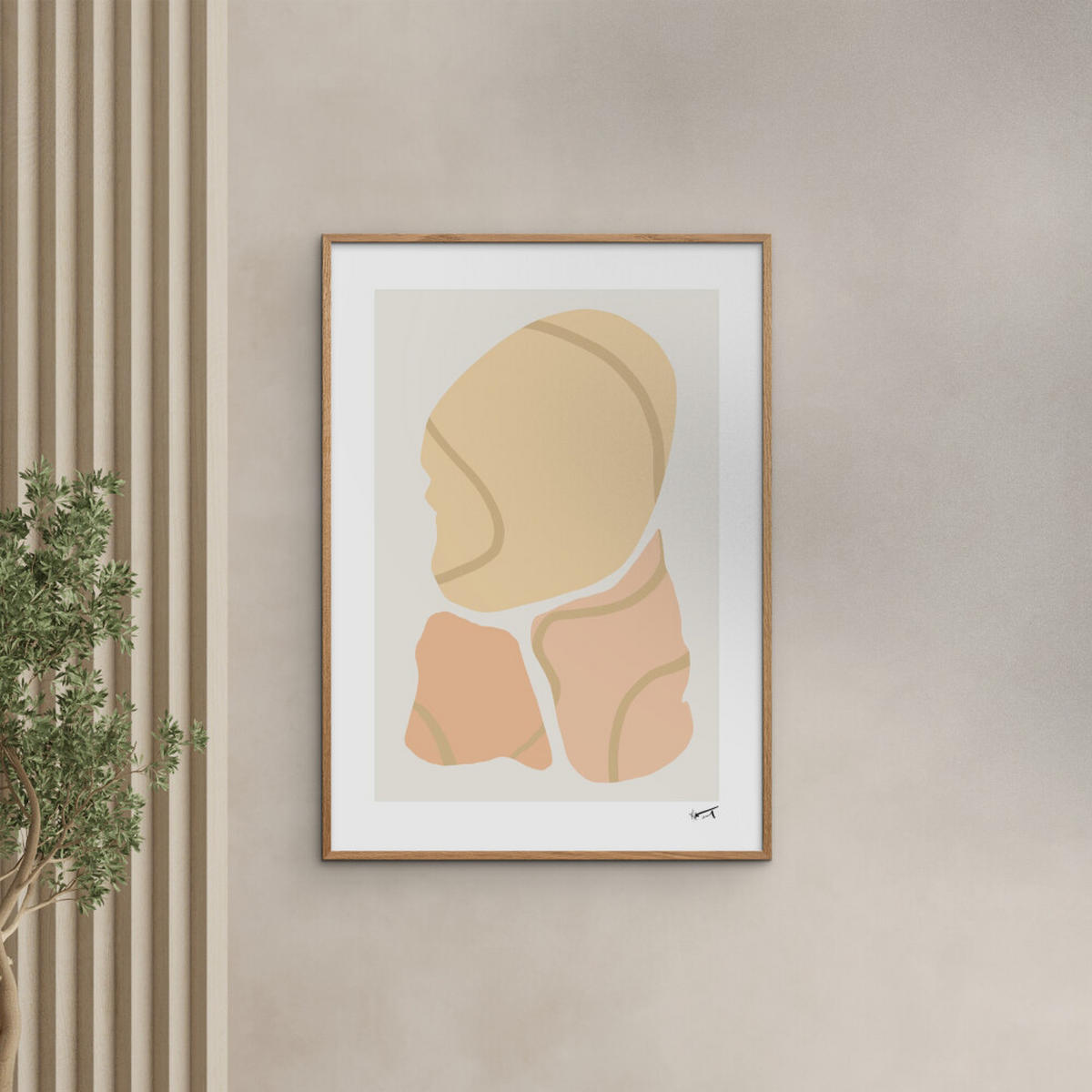 POSTER N. Atelier - Trois Morceaux - Naturfarben, Papier (70/100/0.1cm) - Poster&Frame