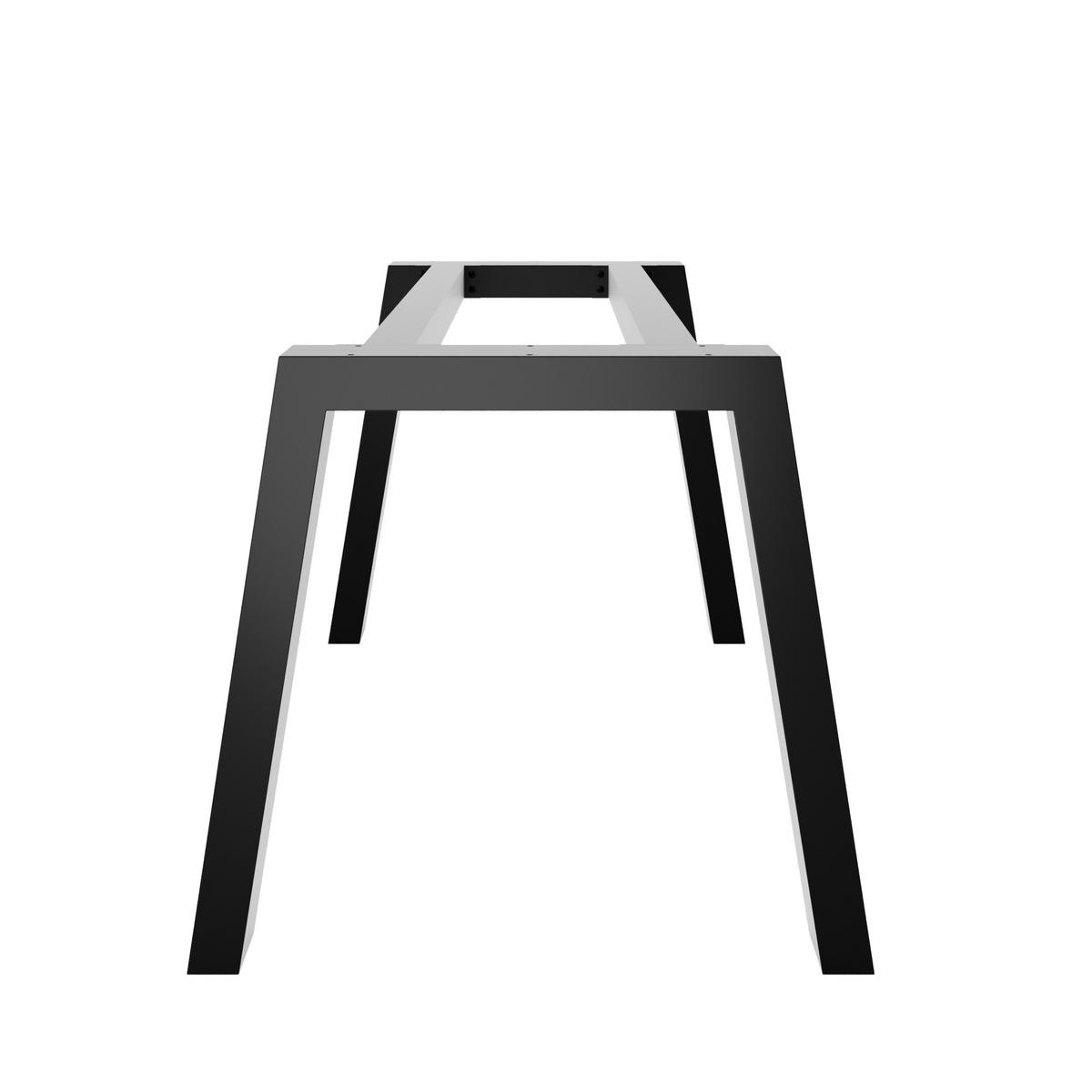 TISCHBEINE Thusia Extreme Schwarz Metall 200/80/72 cm - Schwarz, Metall (80/72/200cm) - Metalo Pro