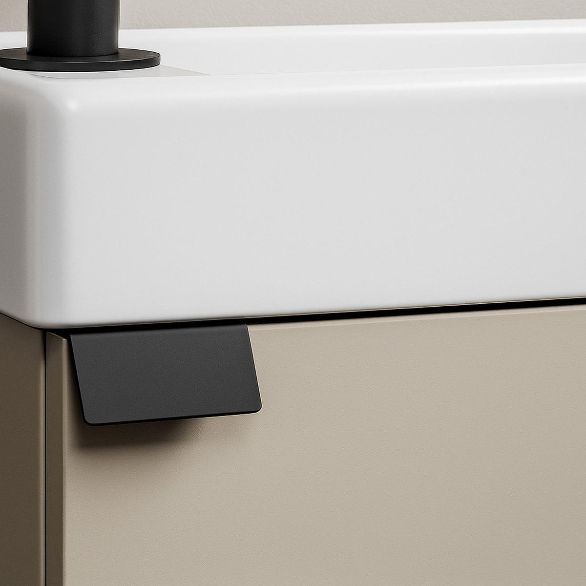 GÄSTE-WC-MÖBELSET Apollo 2 Teile Cashmere - 40 x 22 x 68 cm - Kaschmir, Holz (40/68/22cm) - Badplaats