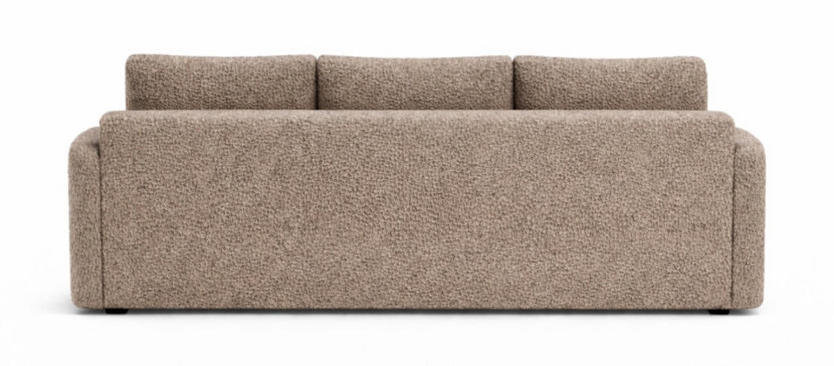 SOFA Dunkelbeige SISI Mit Schlaffunktion - Beige/Braun, Textil (207/90/87cm) - Sepro Meble