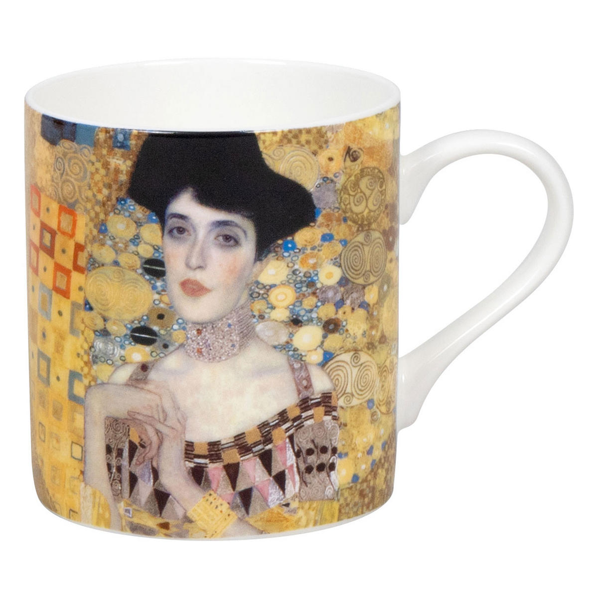 KAFFEEBECHER Adele Bloch Bauer - Gustav Klimt - Naturfarben, Keramik (0.39L) - Könitz