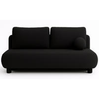 SOFA Schwarz MAJA Mit Schlaffunktion Boucle - Schwarz, Textil (209/96/96cm) - Sepro Meble