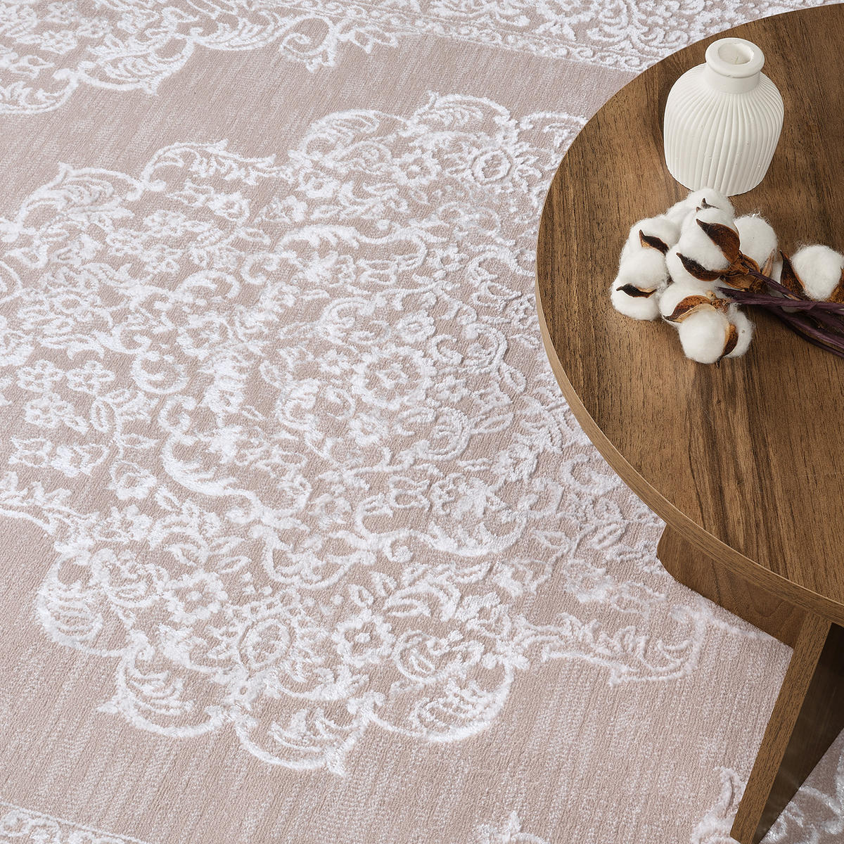 VINTAGE-TEPPICH 120x170 cm Beige - Beige, Naturmaterialien/Textil (120/170cm) - LIVABLISS