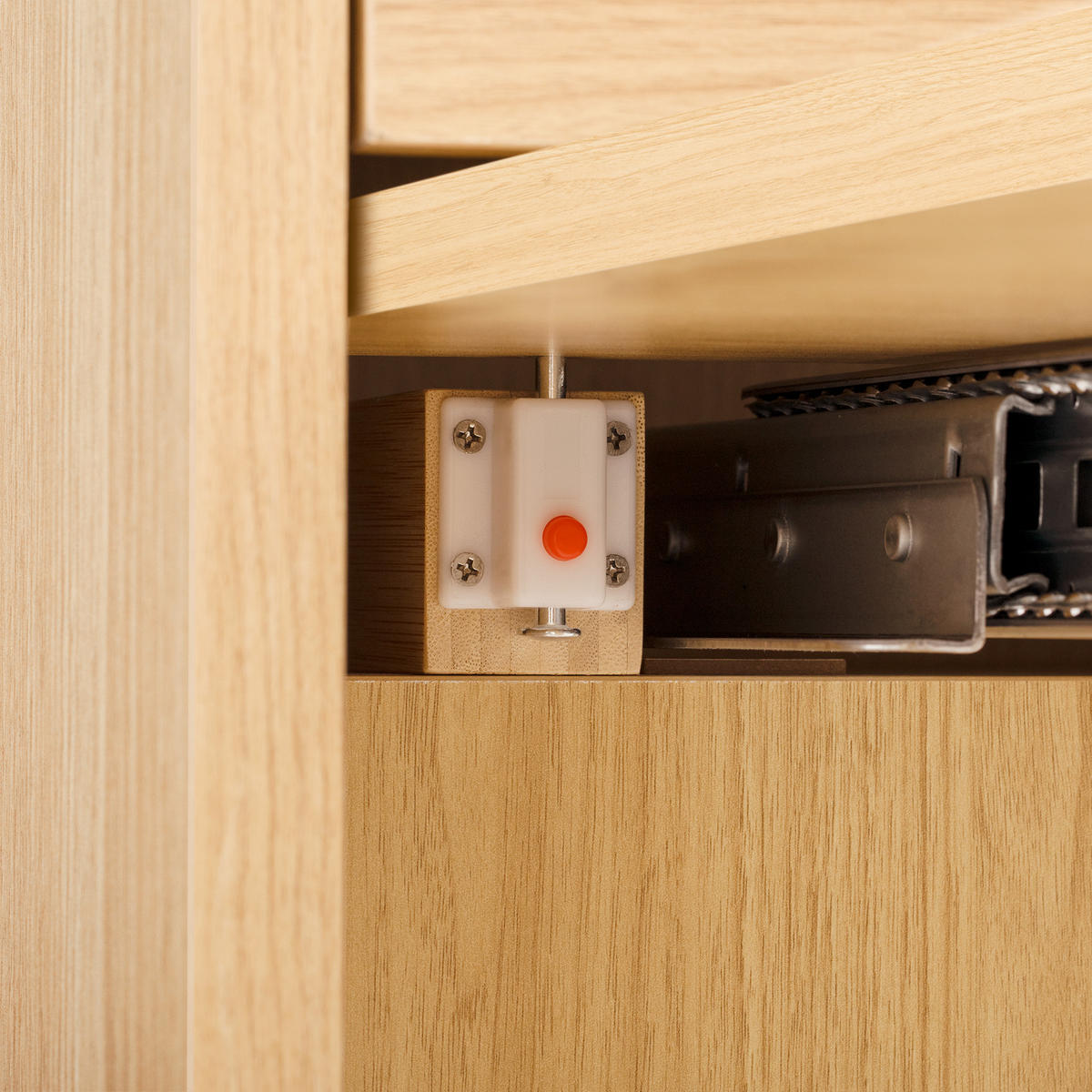 KÜCHENINSEL aus MDF+Glas 83x46-146,5x96 cm Natur mit Ausziehtisch & Steckdosen - Naturfarben, Holzwerkstoff (146.5/96/83cm) - Modfu