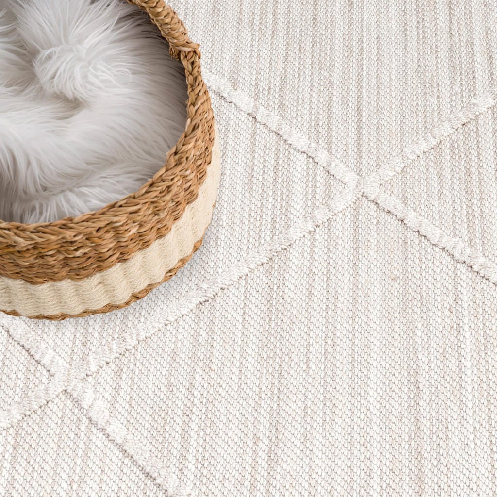 Thumbnail - carpet city Kurzflor-Teppich, Beige, Textil, Grafikmuster, Rechteckig, 80x150 cm, Oeko-Tex® Standard 100, für Fußbodenhe...