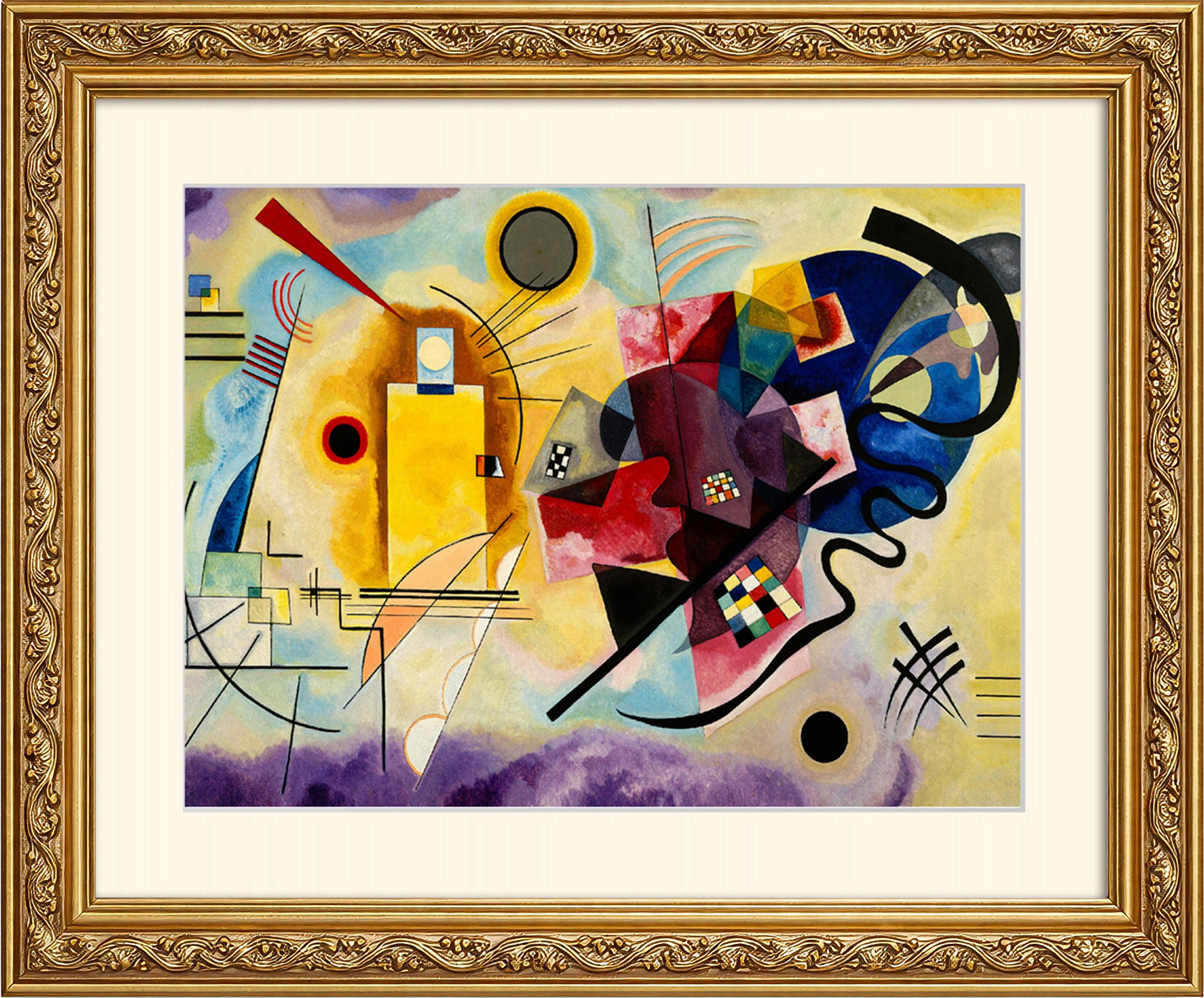 BILD gerahmt 53x63 cm Wassily Kandinsky "Gelb, Rot, Blau" - Gelb, Holz (63/53cm) - artissimo