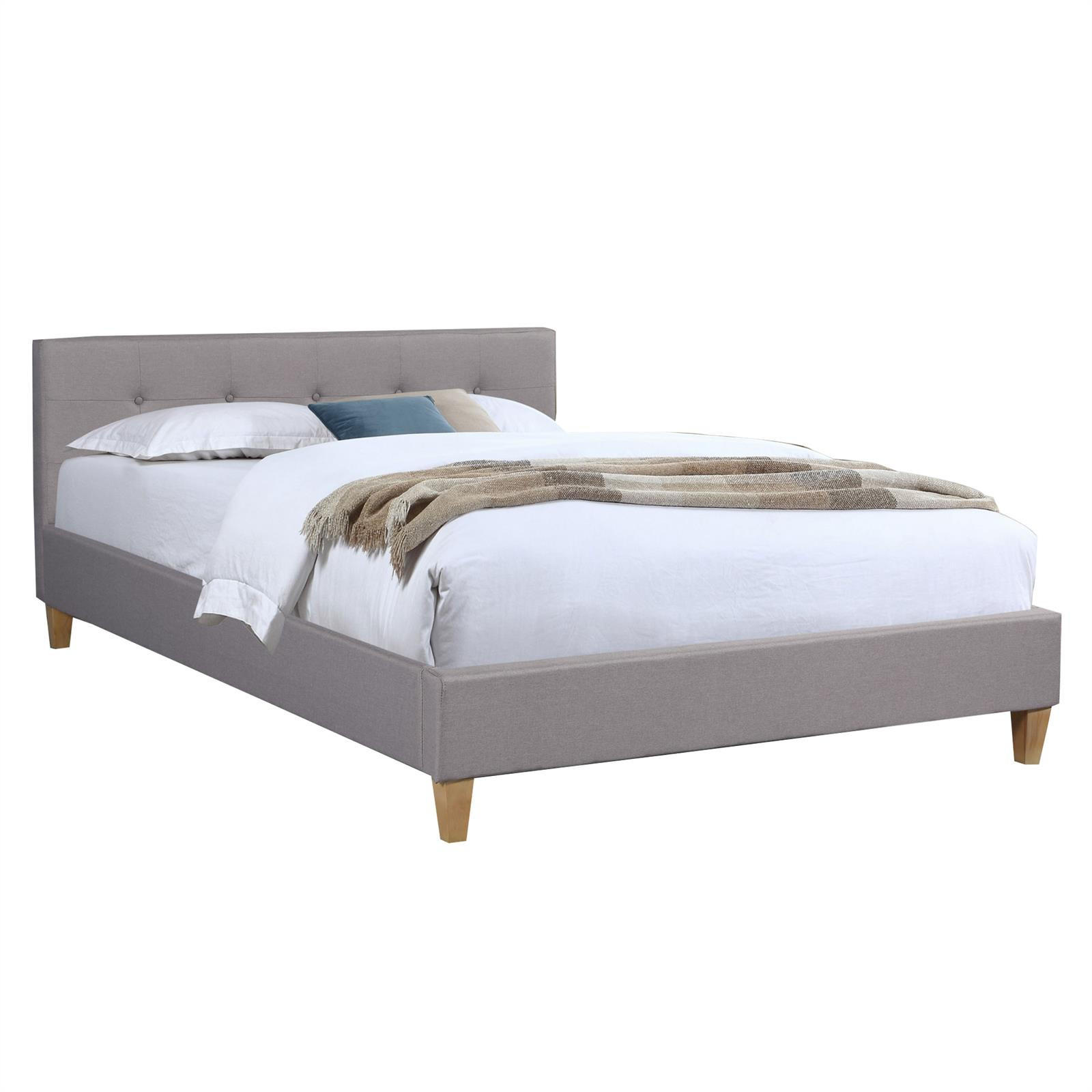 POLSTERBETT ADELE 140X200 CM - Grau, Textil (140/200cm) - CARO-Möbel