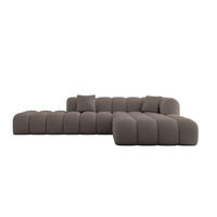 ECKSOFA Ottomane Rechts OLEA-L2 - 289x176x71 cm Braun - Dunkelbraun/Schwarz, Holzwerkstoff/Kunststoff (289/176cm)