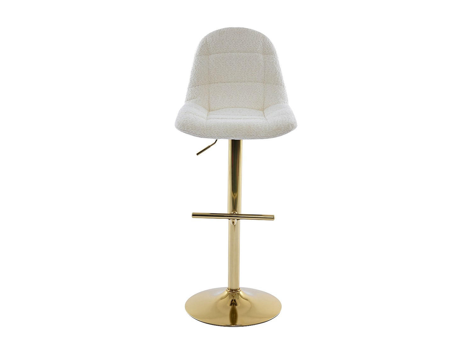BARHOCKER - 47.5 cm x 55 cm - Stoff - Weiß - LOLY - Weiß, Textil (47.5/117/55cm) - Vente-Unique